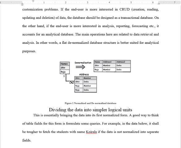 research paper on database design